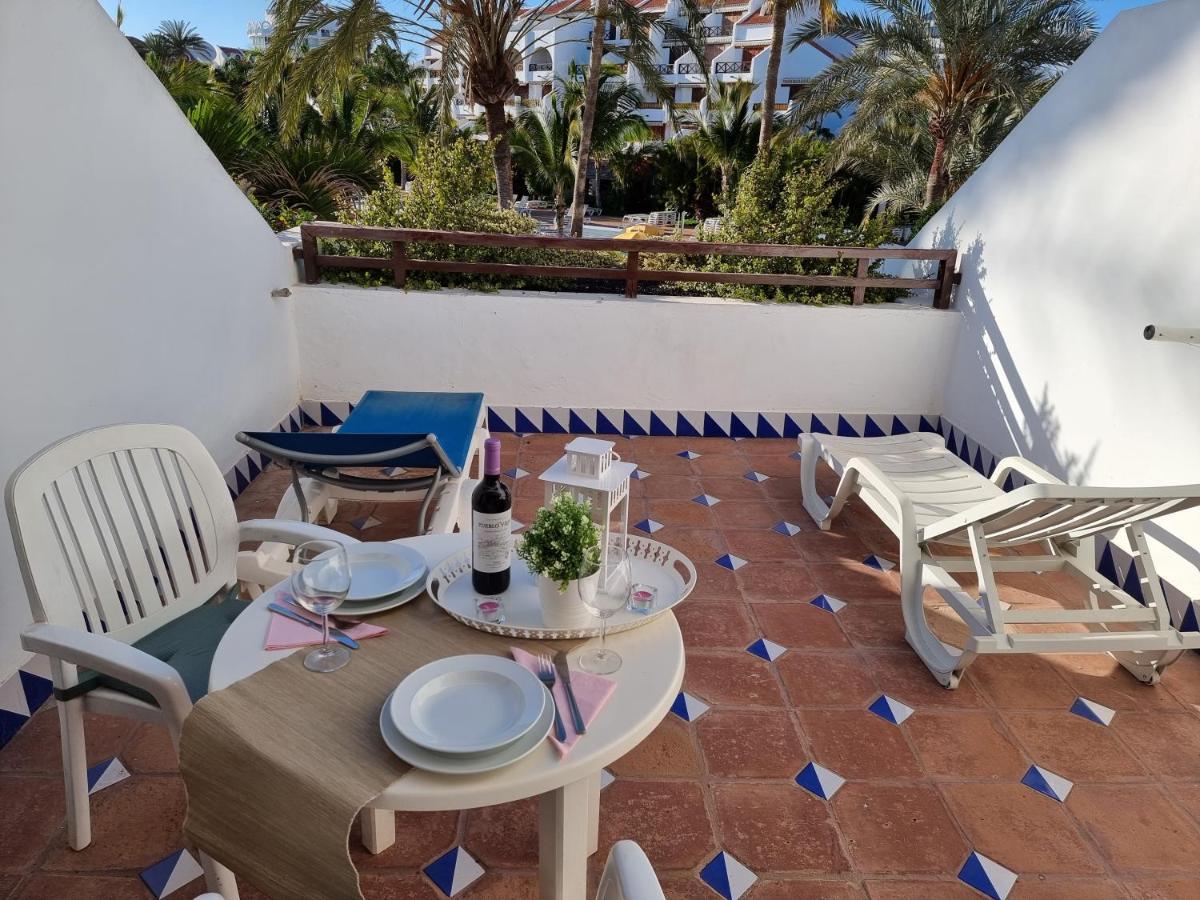 Studio Apartment No 1 Directly On The Beach And Sea, Terrace, Heated Pool, Wifi Playa de las Americas (Tenerife) Exterior foto